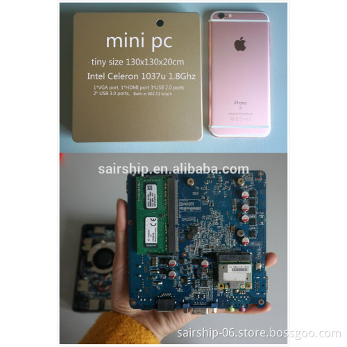 1037u mini pc with 4GB ram 128gb ssd vga mini pc mini pc 12v